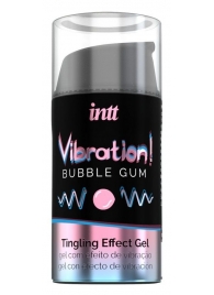 Жидкий интимный гель с эффектом вибрации Vibration! Bubble Gum - 15 мл. - INTT - купить с доставкой в Ярославле