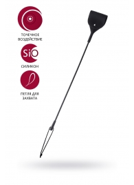 Черный гладкий стек с тонкой ручкой - 48 см. - ToyFa - купить с доставкой в Ярославле