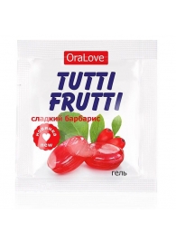 Гель-смазка Tutti-frutti со вкусом барбариса - 4 гр. - Биоритм - купить с доставкой в Ярославле