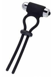 Черное эрекционное лассо на пенис Jat - A-toys - в Ярославле купить с доставкой