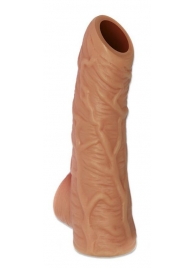 Телесная открытая насадка-реалистик с подхватом мошонки Nude Sleeve S - 10 см. - KOKOS - в Ярославле купить с доставкой