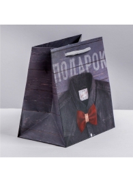 Ламинированный квадратный пакет «Мужской стиль» - 14 х 14 х 9 см. - Сима-Ленд - купить с доставкой в Ярославле