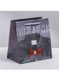 Ламинированный квадратный пакет «Мужской стиль» - 14 х 14 х 9 см. - Сима-Ленд - купить с доставкой в Ярославле