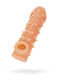 Телесная закрытая насадка с пупырышками Cock Sleeve Size S - 13,8 см. - KOKOS - в Ярославле купить с доставкой