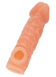 Телесная закрытая насадка с шершавой головкой Cock Sleeve Size M - 15,6 см. - KOKOS - в Ярославле купить с доставкой