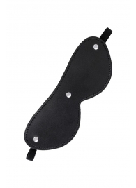 Черная кожаная маска Anonymo с мягким подкладом - ToyFa - купить с доставкой в Ярославле