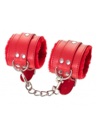 Красные наручники Anonymo из искусственной кожи - ToyFa - купить с доставкой в Ярославле