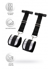 Черно-серебристые фиксаторы для рук на дверь Anonymo - ToyFa - купить с доставкой в Ярославле