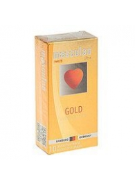 Презервативы Masculan Ultra Gold с золотым напылением и ароматом ванили - 10 шт. - Masculan - купить с доставкой в Ярославле