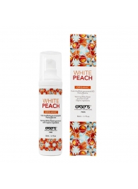 Разогревающее массажное масло Gourmet White Peach Organic с органическими ингредиентами - 50 мл. - Exsens - купить с доставкой в Ярославле