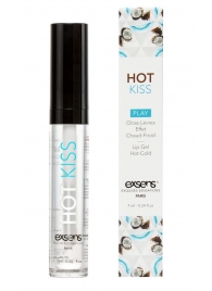 Блеск для губ Hot Kiss Coconut с ароматом кокоса - 7 мл. - Exsens - купить с доставкой в Ярославле