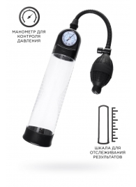 Прозрачная механическая помпа Roald с манометром - Sexus - в Ярославле купить с доставкой