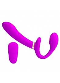 Лиловый безремневой страпон с функцией электростимуляции Thunderbird - Baile - купить с доставкой в Ярославле
