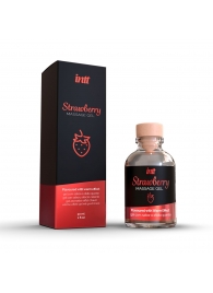 Массажный гель с ароматом клубники Strawberry - 30 мл. - INTT - купить с доставкой в Ярославле