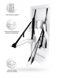 Черные секс-качели на дверь Anonymo №0505 - ToyFa - купить с доставкой в Ярославле