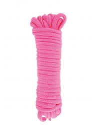 Розовая веревка для связывания Sweet Caress Rope - 10 метров - Sweet Caress - купить с доставкой в Ярославле
