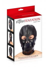 Маска-шлем с прорезями для глаз и регулируемым кляпом - Fetish Tentation - купить с доставкой в Ярославле