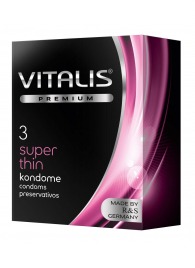 Ультратонкие презервативы VITALIS PREMIUM super thin - 3 шт. - Vitalis - купить с доставкой в Ярославле