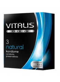 Классические презервативы VITALIS PREMIUM natural - 3 шт. - Vitalis - купить с доставкой в Ярославле