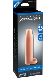 Насадка-расширитель с кольцом для подхвата мошонки Real Feel Enhancer - 14 см. - Pipedream - в Ярославле купить с доставкой