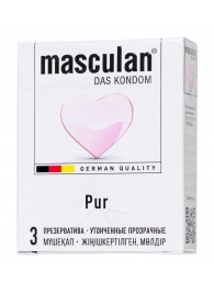 Супертонкие презервативы Masculan Pur - 3 шт. - Masculan - купить с доставкой в Ярославле
