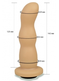 Телесная рельефная насадка Harness - 14,2 см. - LOVETOY (А-Полимер) - купить с доставкой в Ярославле
