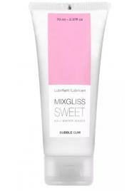 Смазка на водной основе Mixgliss Sweet с ароматом бабл-гам - 70 мл. - Mixgliss - купить с доставкой в Ярославле