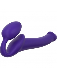 Фиолетовый безремневой страпон Silicone Bendable Strap-On - size S - Strap-on-me - купить с доставкой в Ярославле