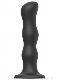 Черная насадка Strap-On-Me Dildo Geisha Balls size M - Strap-on-me - купить с доставкой в Ярославле