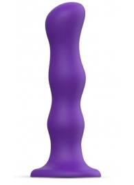 Фиолетовая насадка Strap-On-Me Dildo Geisha Balls size M - Strap-on-me - купить с доставкой в Ярославле