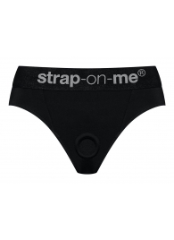 Черные трусики для насадок Heroine Lingerie Harness - size L - Strap-on-me - купить с доставкой в Ярославле