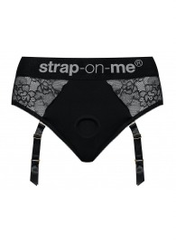 Черные трусики для насадок Diva Lingerie Harness - size M - Strap-on-me - купить с доставкой в Ярославле