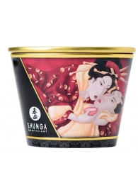 Массажная  свеча Sparkling Strawberry Wine с ароматом клубничного вина - 170 мл. - Shunga - купить с доставкой в Ярославле