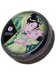 Массажная свеча Exotic Green Tea с ароматом зелёного чая - 30 мл. - Shunga - купить с доставкой в Ярославле