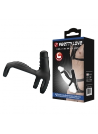 Черная вибронасадка на пенис Vibrating Penis Sling - Baile - в Ярославле купить с доставкой