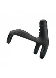 Черная вибронасадка на пенис Vibrating Penis Sling - Baile - в Ярославле купить с доставкой