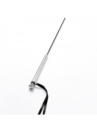 Черный кожаный стек с гладкой ручкой - 55 см. - Crazy Handmade - купить с доставкой в Ярославле