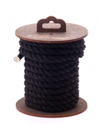 Черная хлопковая веревка для бондажа на катушке - 5 м. - Crazy Handmade - купить с доставкой в Ярославле