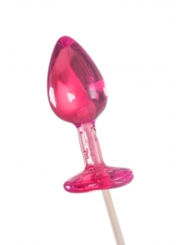 Розовый леденец  в форме анальной втулки со вкусом айриш крим - 29 гр. - Sosuчki - купить с доставкой в Ярославле