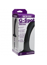 Черная изогнутая насадка Vac-U-Lock G-Spot - 16,5 см. - Doc Johnson - купить с доставкой в Ярославле