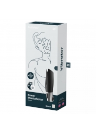 Черный мастурбатор с вибрацией Power Masturbator - Satisfyer - в Ярославле купить с доставкой