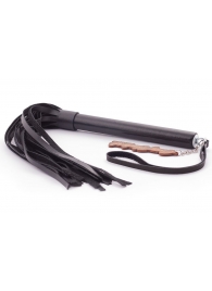 Черная кожаная плеть  Индиго  - 50 см. - Crazy Handmade - купить с доставкой в Ярославле