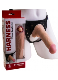 Страпон Harness из двух предметов: регулируемые трусики и насадка-фаллос - 17,5 см. - LOVETOY (А-Полимер) - купить с доставкой в Ярославле