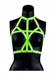 Портупея Bra Harness с неоновым эффектом - размер L-XL - Shots Media BV - купить с доставкой в Ярославле