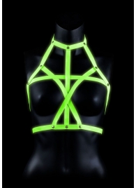 Портупея Bra Harness с неоновым эффектом - размер L-XL - Shots Media BV - купить с доставкой в Ярославле