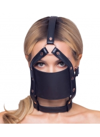 Черный намордник с кляпом-шаром Head Harness With A Gag - Orion - купить с доставкой в Ярославле