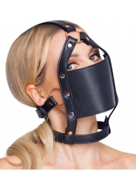 Черный намордник с кляпом-шаром Head Harness With A Gag - Orion - купить с доставкой в Ярославле