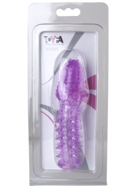 Фиолетовая насадка, удлиняющая половой член - 13,5 см. - Toyfa Basic - в Ярославле купить с доставкой