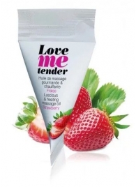 Съедобное согревающее массажное масло Love Me Tender Strawberry с ароматом клубники - 10 мл. - Love to Love - купить с доставкой в Ярославле
