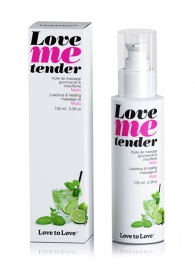 Съедобное согревающее массажное масло Love Me Tender Mojito с ароматом мохито - 100 мл. - Love to Love - купить с доставкой в Ярославле